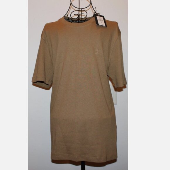DKNY Men's Crew Neck Shirt Green Timber Short Sleeve Cotton Blend Casual Tee S - Picture 1 of 3